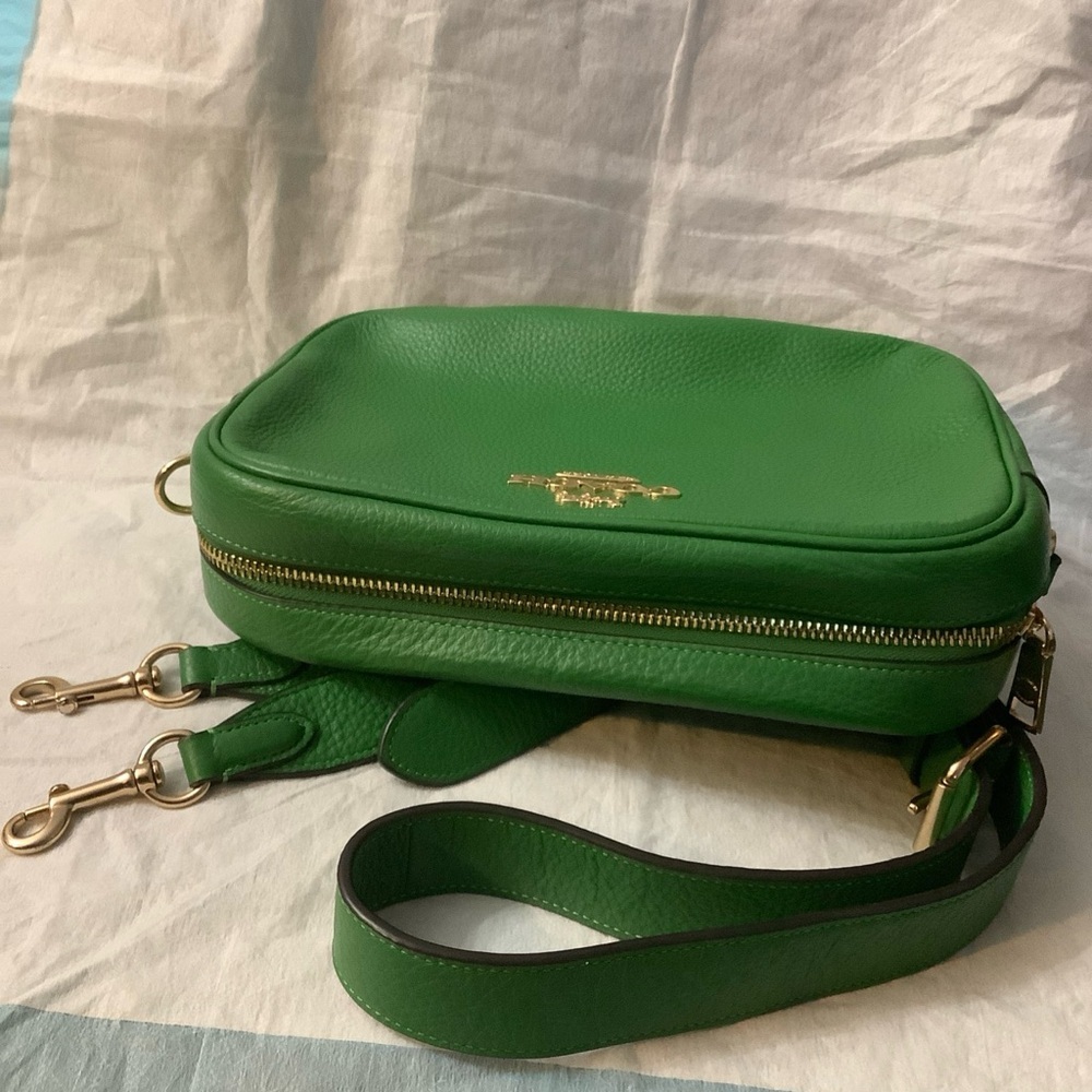 COACH Jamie Green Leather Shoulder / Crossbody Camera Bag - Picture 5 of 16